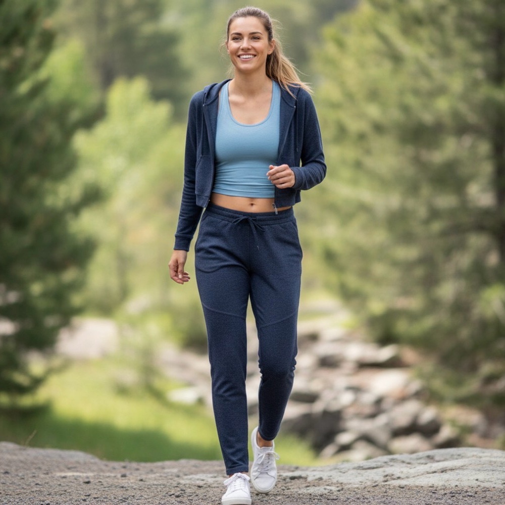 Outdoor Voices Women’s Navy CloudKnit Joggers Sweatpants Sz XS 🏃♀️ Pockets